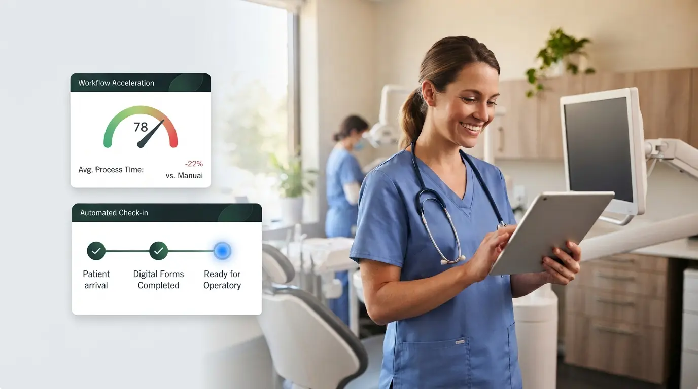 Digital dental practice operations with paperless workflows