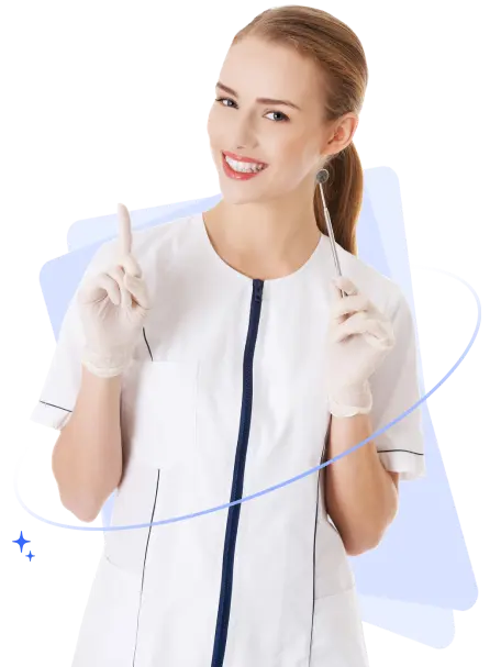 Dental professional using Graphite practice management features