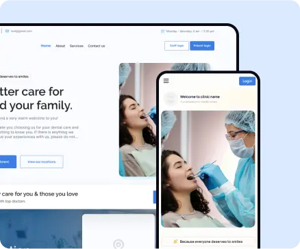 Professional dental clinic website design that builds patient trust